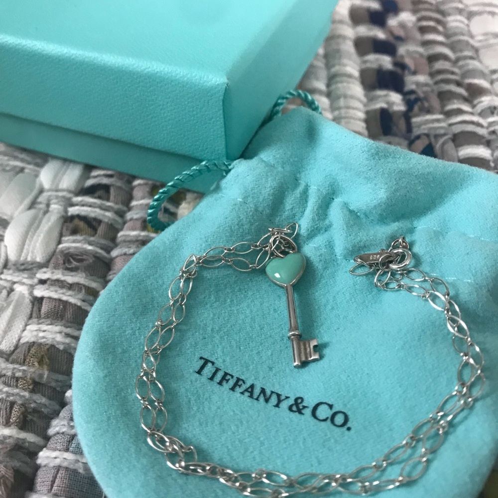 Authentic Tiffany & Co heart key pendant